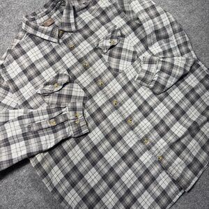 Great Northwest Mens Flannel Plaid Gray 2XLT Tall Western Cowboy Long Sleeve